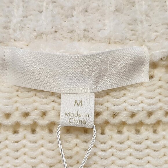 Adyson Parker Colorblock V-Neck Cardigan Tomato Red Golden Brown Cream Sz M - Picture 8 of 15